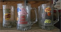 Lot of 5 glass mugs