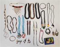 Collection of Assorted Handmade Jamaican Jewelry
