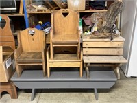 Wood Bench, Small Child or Doll Furniture