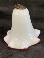 Antique Cranberry Crest Milk Glass Smoke Bell