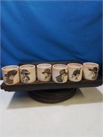 Set of 6 porcelain lady very nice napkin ring