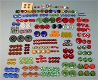 (250) Art Deco Period Glass Buttons