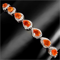 Natural Mexican Orange Opal Bracelet