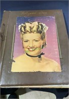 Vintage Hollywood scrapbook filled with pictures