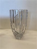 Vintage Heavy Glass Crystal Vase 10"