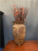 2 Ft. Tall Vintage Metal Vase
