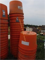 1.5 STACKS OF MINERAL BUCKETS APPROX 33