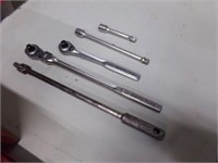 1/2" drive ratchets, breaker and extensions
