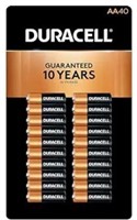 DURACELL AA BATERIES 40 PACK RET.$33