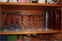 Plastic Bar Glasses: (7) Martini’s, (4) Rose