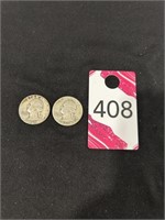 1945 & 1947 Washington Silver Quarters