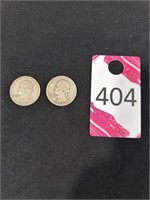 1935 & 1936 Washington Silver Quarters