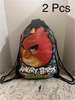 2 Pcs High Quality Drawstring Bag Angry Birds $35