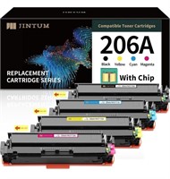 New,206A Toner Cartridges 4 Pack (with CHIP)