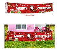 New, Merry Christmas Banner Large Xmas Porch Sign