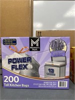 200Pk. Power Flex Lavender Trash Bags 13Gal