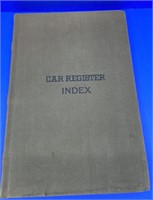 Vintage Railway Car Register Index. Some missing