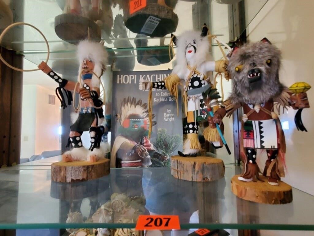 Kachina Dolls (2), collector book included