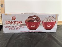 Cold Stone Ceramic Waffle Cone Set