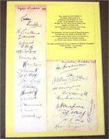 Autographs 1937/39 Australia/England cricketers