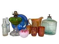 Pyrex, Carnival Glass, Kerosene Dispenser, Oil