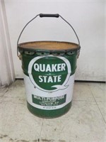 VINTAGE "QUAKER STATE" LUBRICANT CAN 13.5"T X 12W