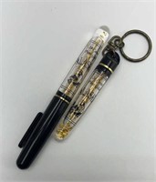 Alaska Gold Flake Pen & Key Chain