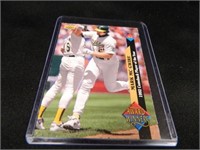 Mark McGwire 1992 Comeback Player of the Year Card
