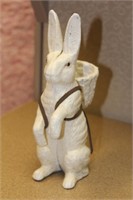 Cast Iron Rabbit with Basket