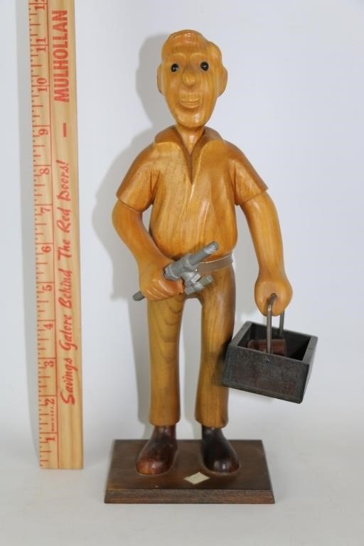 Italian Wood Carved "Plumber" by Romer