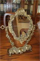 Heavy Mirror Stand with Cherubs French Victorian