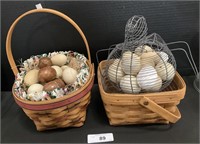 2 Longaberger Baskets, Wire Chicken Basket, Decor