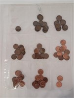 1939 to 2011 Canadian Penny lot - 74 pennies