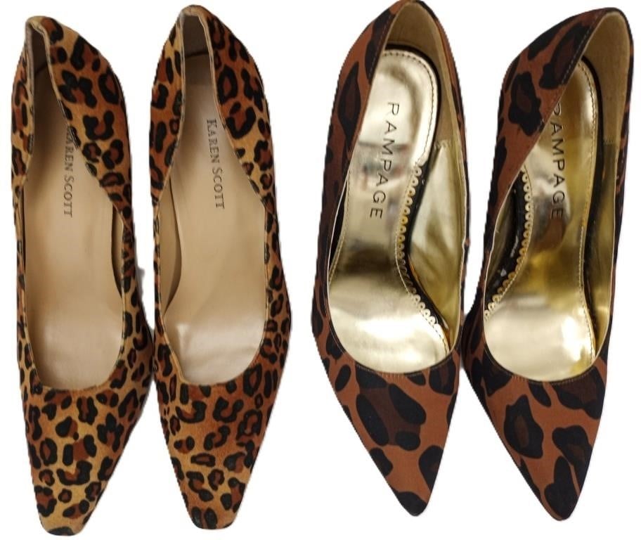 Rampage & Karen Scott Leopard Heels Size 8