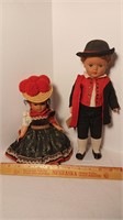 (2) Schmider German Celluloid Boy / Girl Dolls.