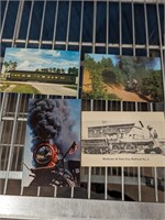 train postcards rppc unposted