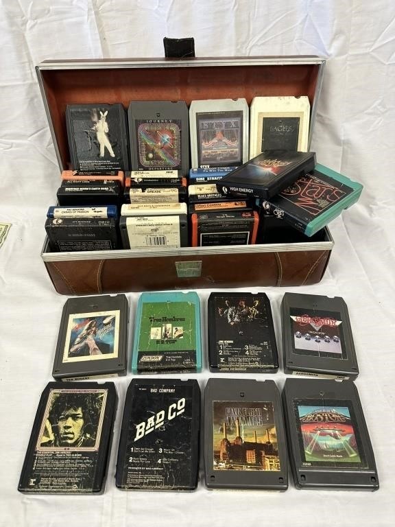 Vtg. 8 Track Music Tapes - Mostly Rock Bands