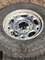 GMC 8 bolt rims and tires. Tire size 245/75R16.