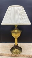 Electrified Brass CNR Oil Lamp w/Shade (19"H)