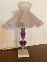 Vintage Purple Lamp w/Shade