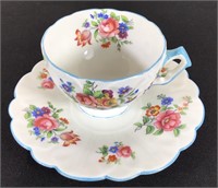 AYNSLEY TEACUP & SAUCER SCALLOPED SAUCER