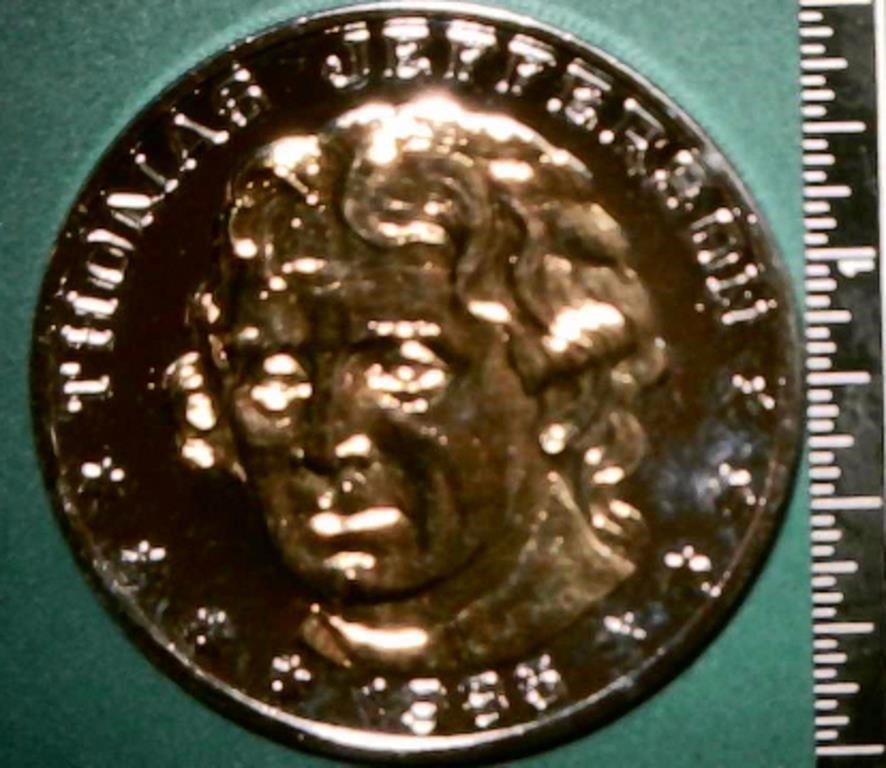1985 Jefferson Bronze/Silver/Gold Comm Coin