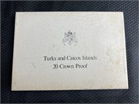 1976 Turks and Caicos Islands Twenty Crown Silver