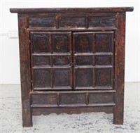 Chinese elm wood storage cabinet