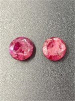 5.68 TCW Round Cut Red Beryl Bixbite Gemstones