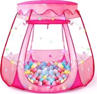 Pop Up Princess Tent with Colorful Star Lights