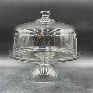 Glass Cake Stand w/ Cover