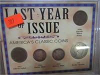 CLASSIC COINS LAST YEAR OF ISSUE SET