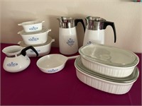 Blue Cornflower Corningware Casserole, Tea +++