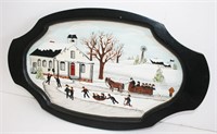 1993 Painted Wooden Hanging Tray by Jane